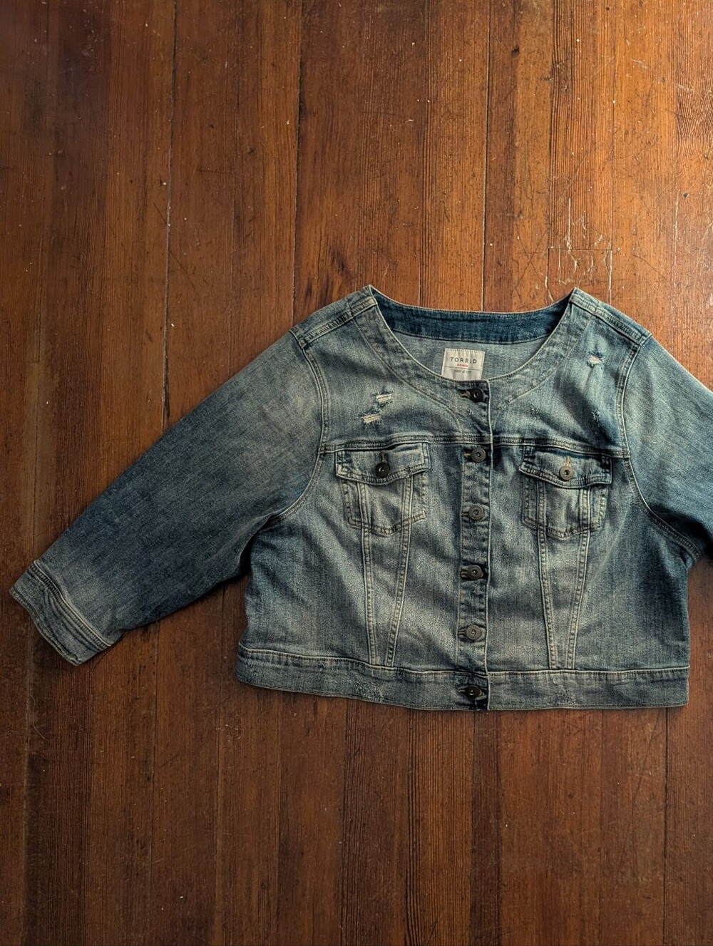 torrid Light Wash Blue Denim Jean Jacket